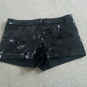 Black Express sequin shorts